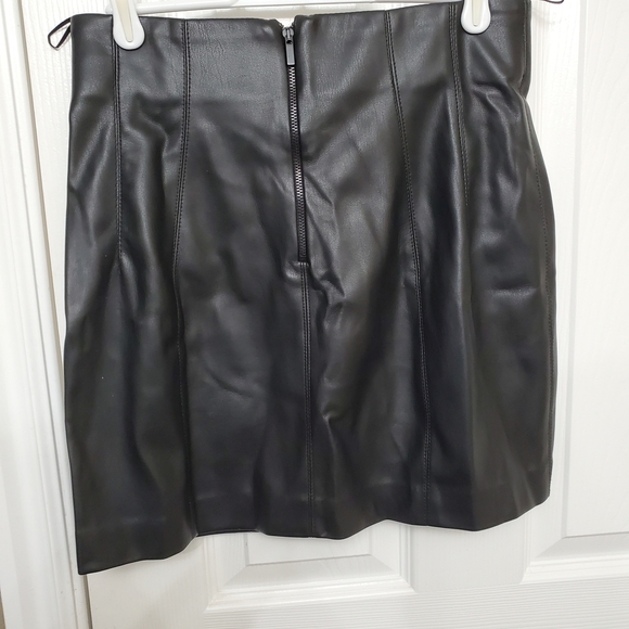 Zara Black Leather Skirt - Picture 3 of 5